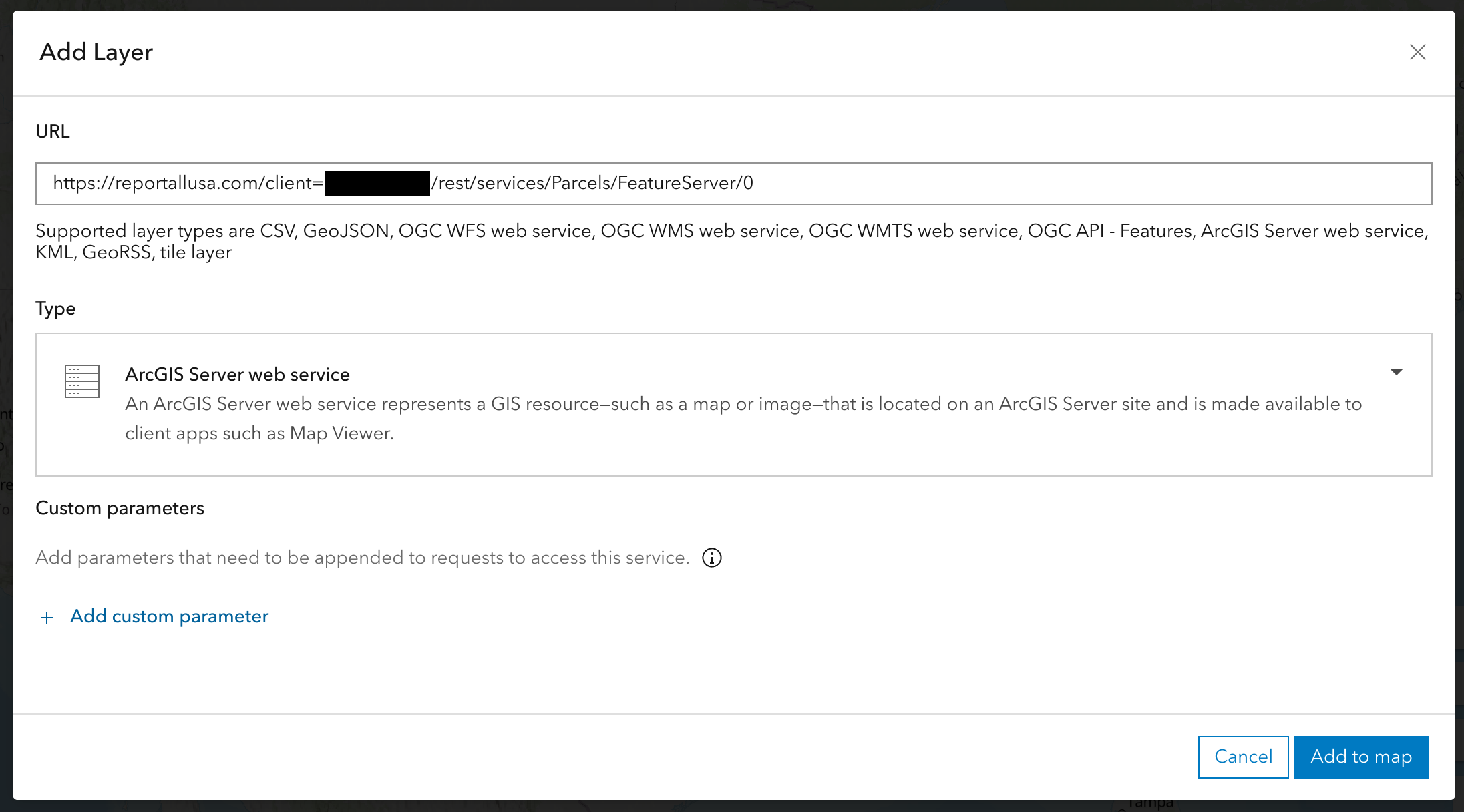 ArcGIS Online Add Layer