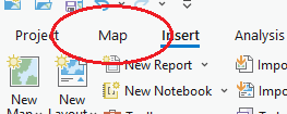 ArcGIS Pro Map Tab